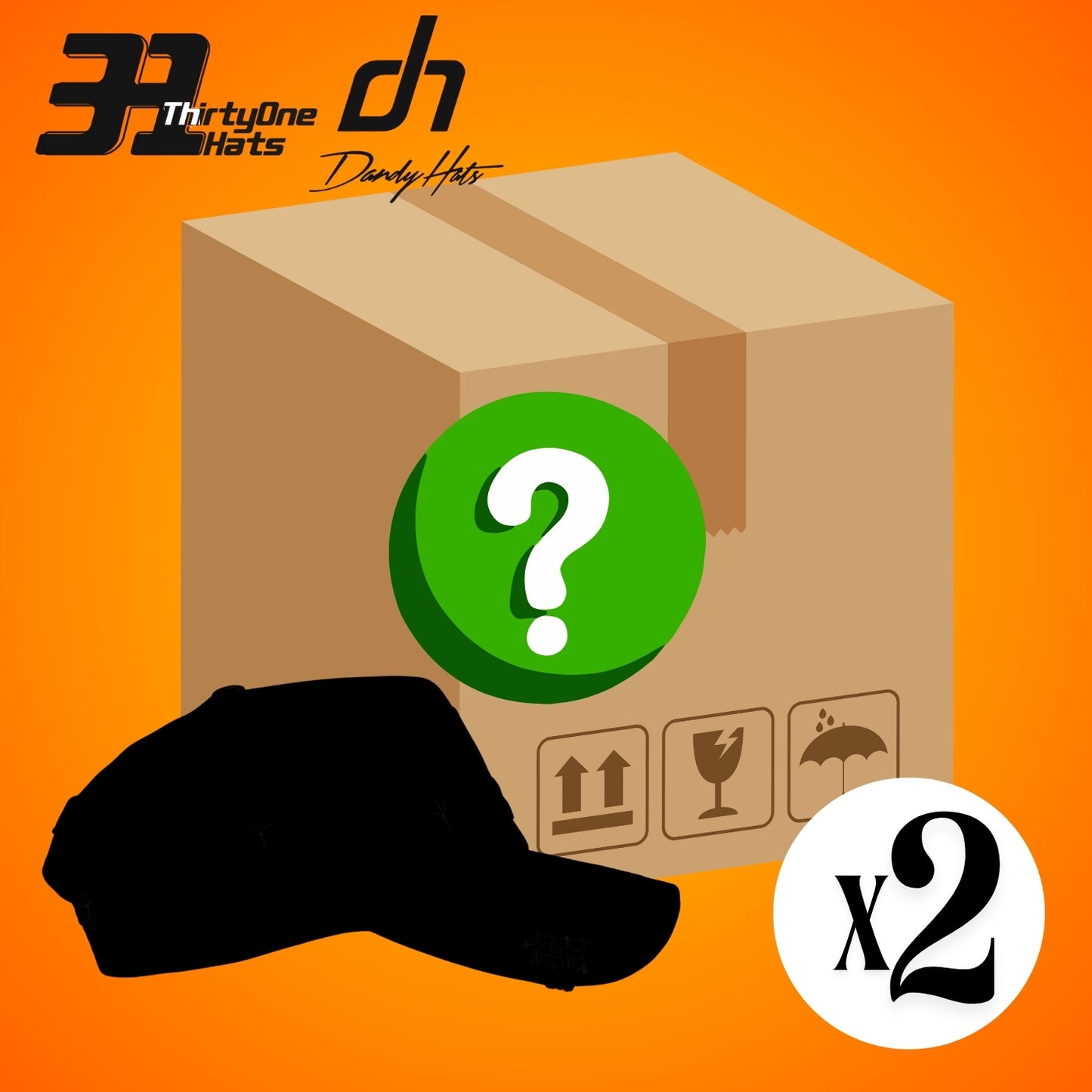 BASIC MISTERY BOX 2 Gorras Sorpresa + Cubre Polvo + Certificado + Caja Premium