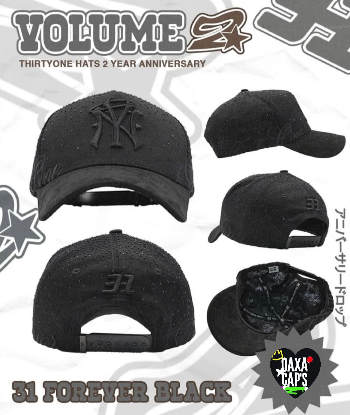 31 hats Anniversary Forever black FULL SET