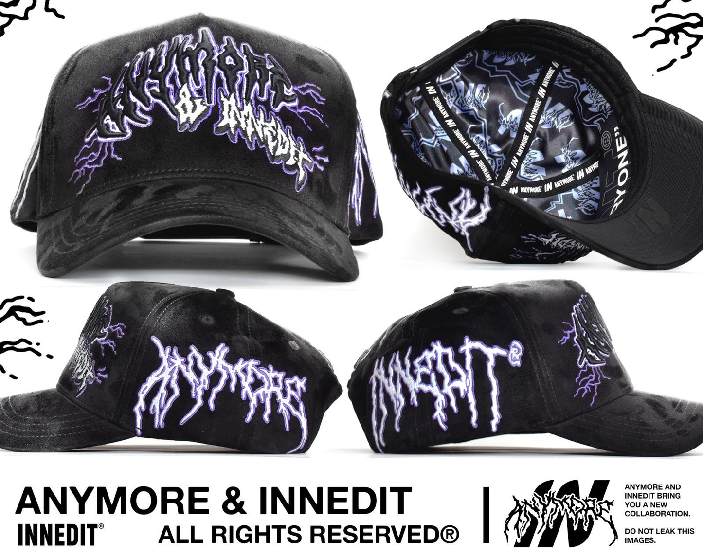 pack de 3 gorras Innedit X Anymore PREVENTA